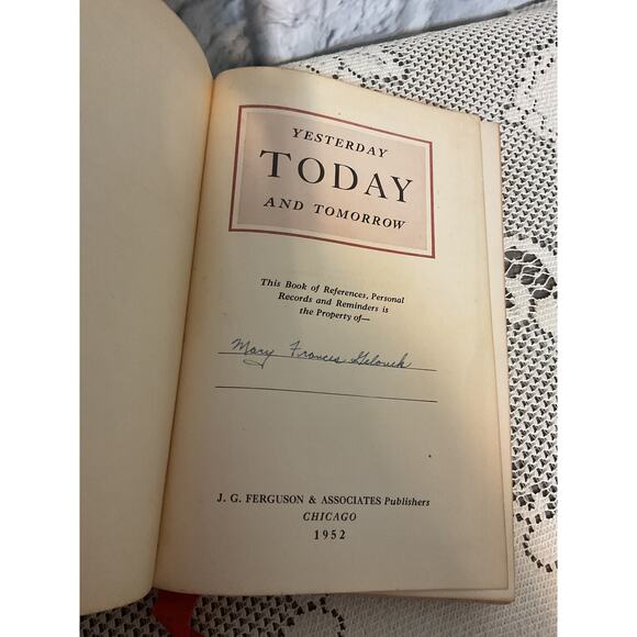 1951 Hardback Yesterday Today and Tomorrow - Picture 4 of 12